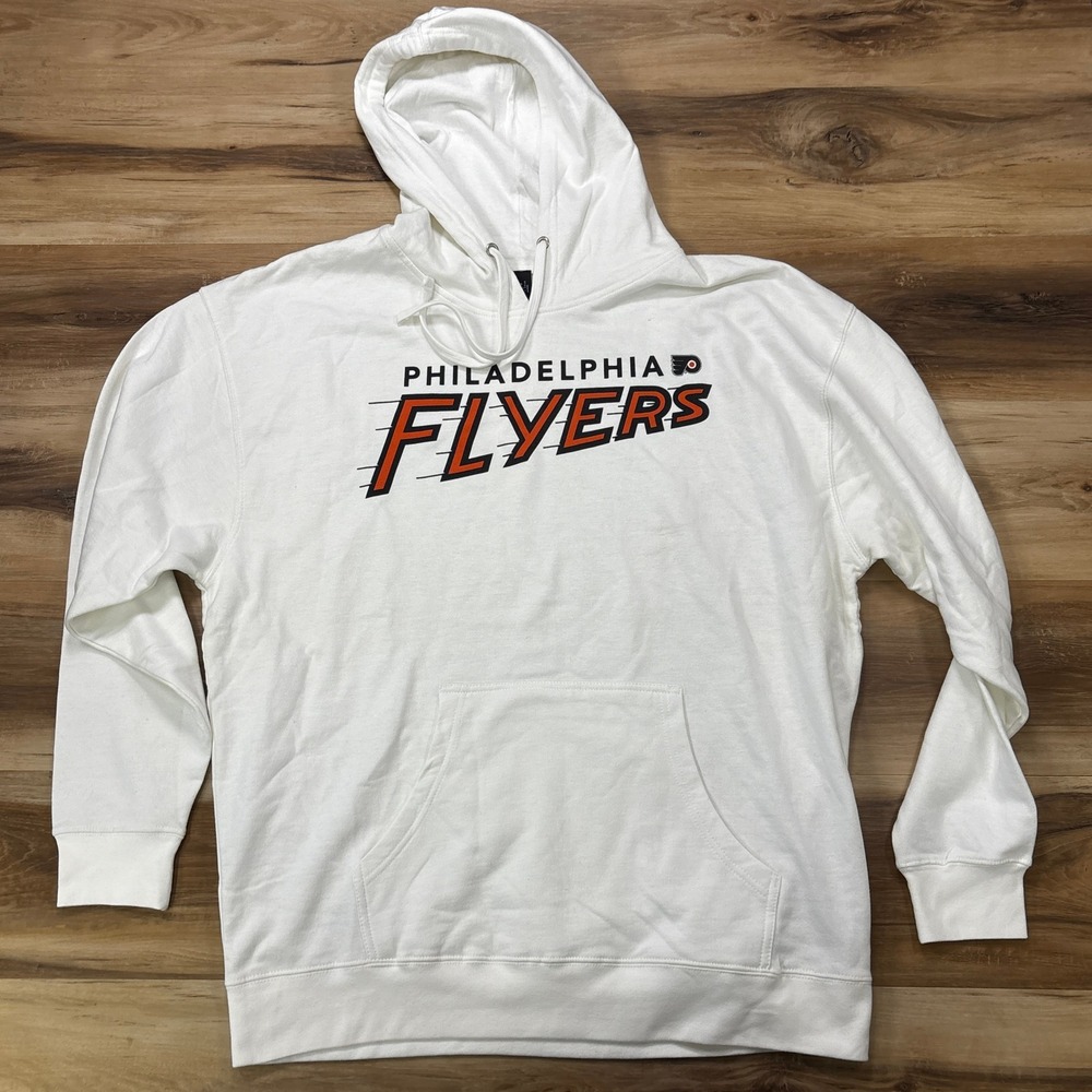 Originals Philadelphia Flyers Hoodie XL NHL Hockey Cotton Blend White Pullover